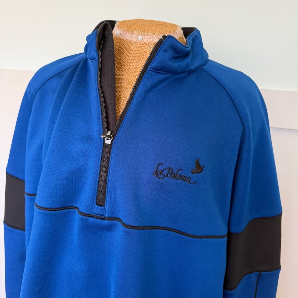 Under Armour 1/4 Zip Pullover Men’s Size XL Blue Black‎ La Paloma Golf